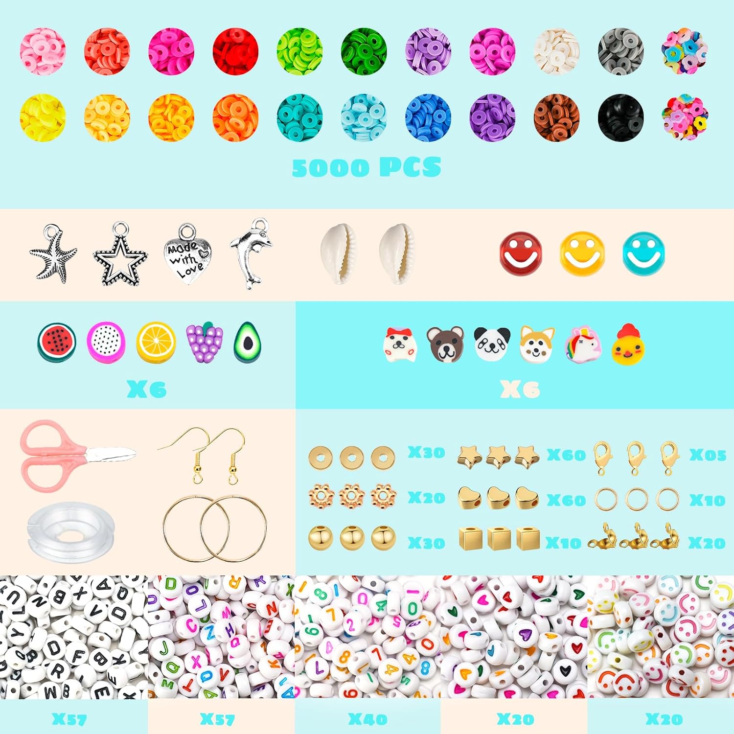 Bracelet Making Kit 5000pcs, J - Jewelry Making Kit For Kids ulasan dan harga