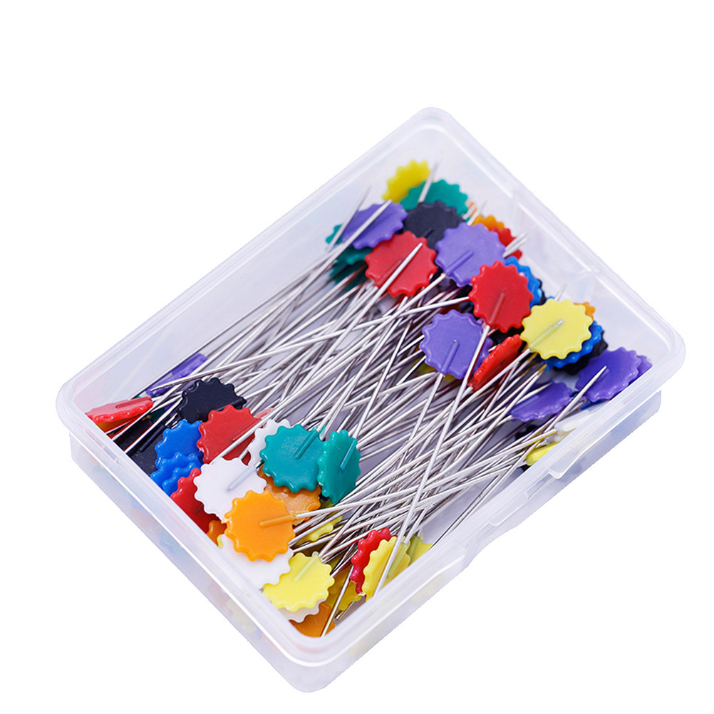 50Pcs Assorted Bright Flat Flo - Head Pin Assorted ulasan dan harga