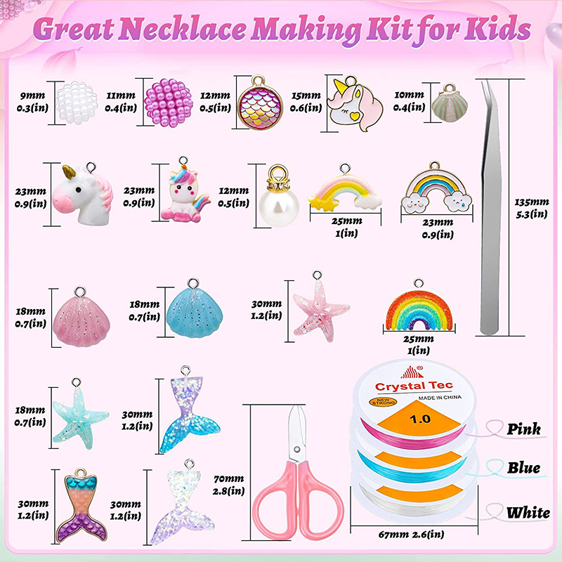 Rainbow ABS Pearl Beads Kit Gr - Jewelry Making Kit For Kids ulasan dan harga