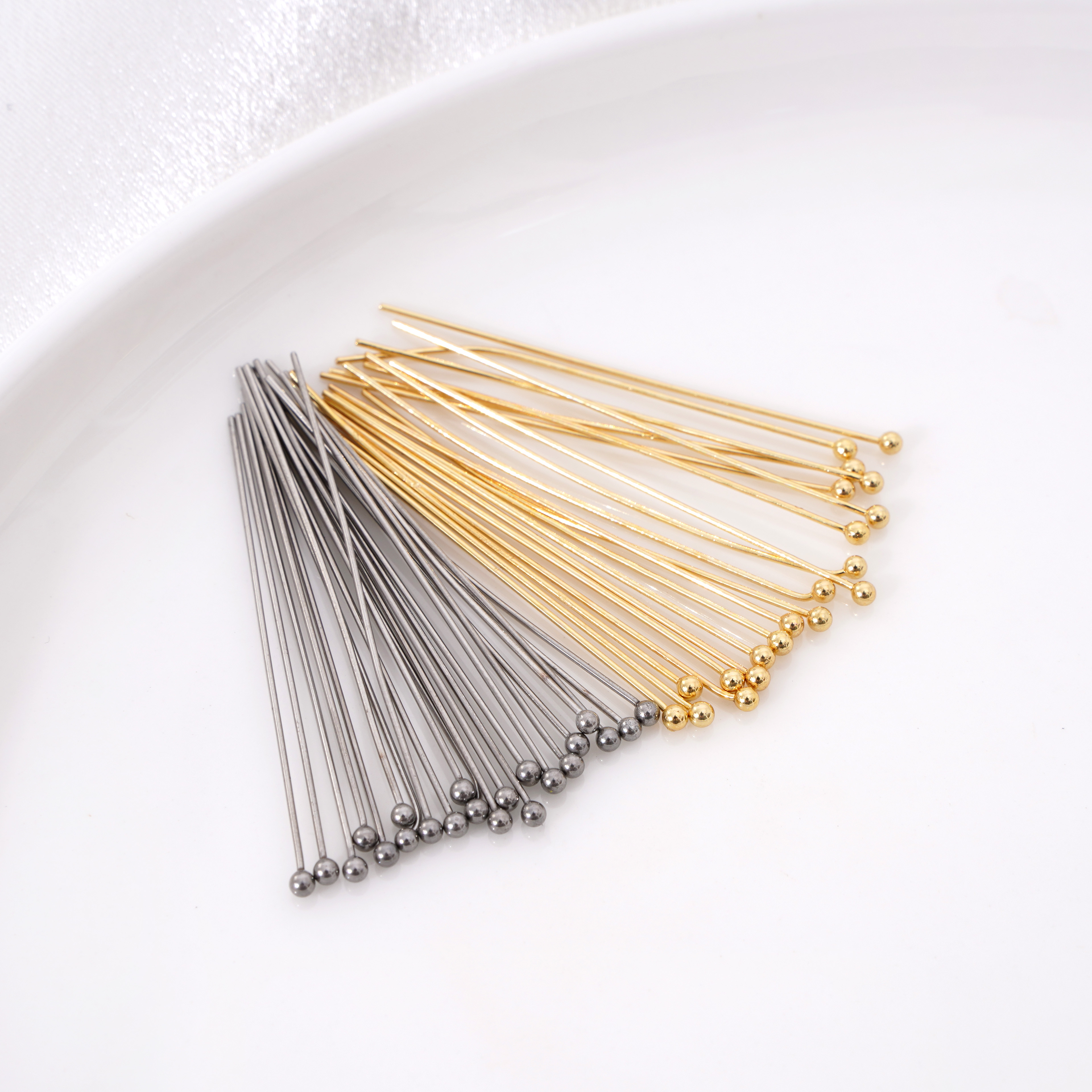 50-100pcs Stainless Steel Rhod - Jewelry Making Head Pins ulasan dan harga