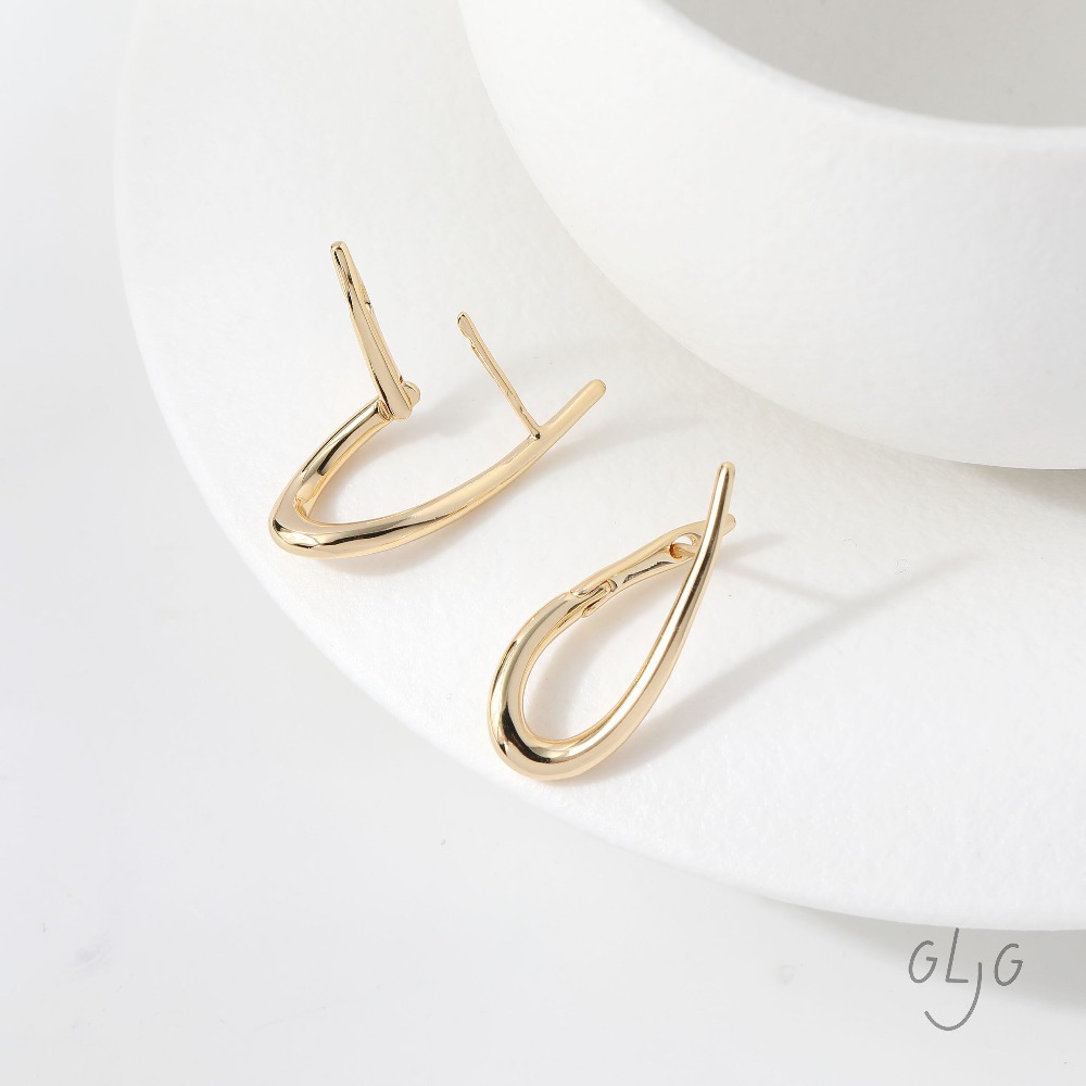 4PCS Twisted Shape Ear Studs D - Jewelry Making Head Pins ulasan dan harga