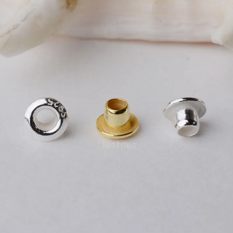 925 Sterling Silver Grommet Ey - Jewelry Making Rivets ulasan dan harga