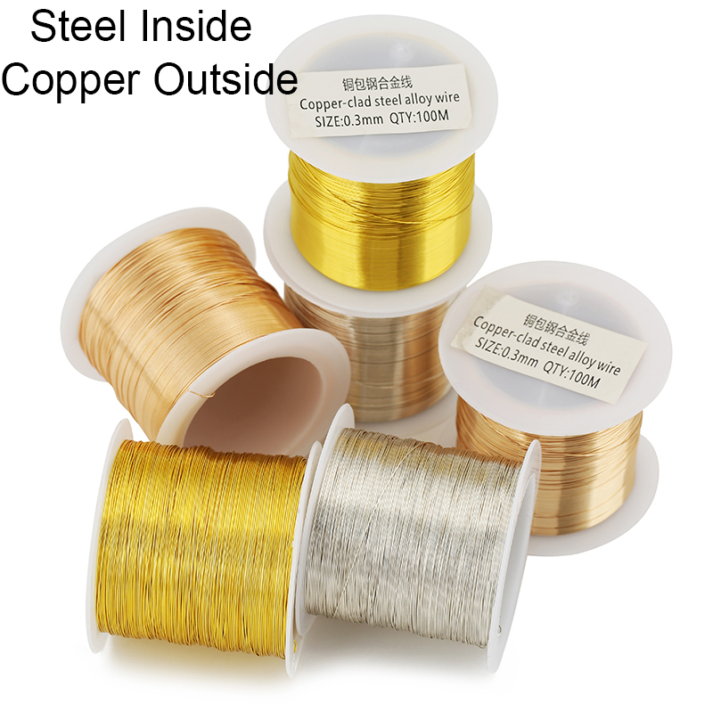100meters Copper Stainless Ste - Jewelry Making Yarn ulasan dan harga